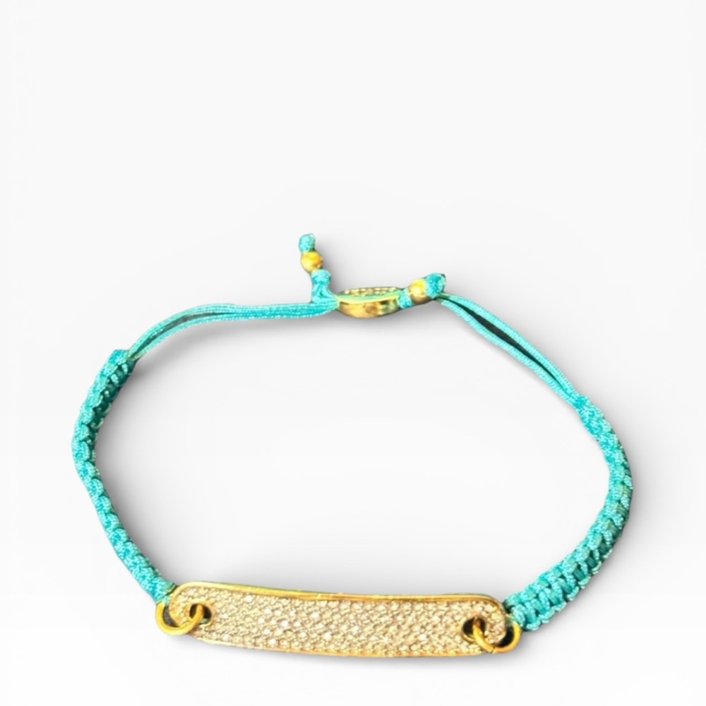 Juicy Couture Pavé ID Friendship Bracelet w/ gold-tone ID bar. NWT BUY2 GET 1